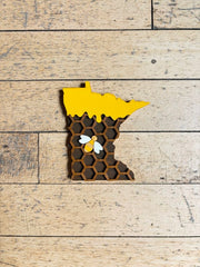 Minnesota Magnet 4” by Knit and Nailed