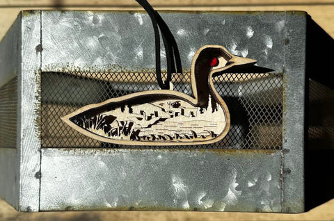 “Loon in a Tree” Ornament by Laser Lakes