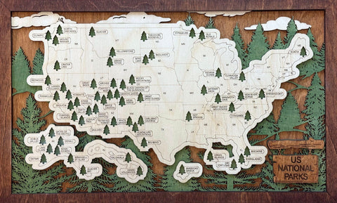 National Parks Sign by Laser Lakes