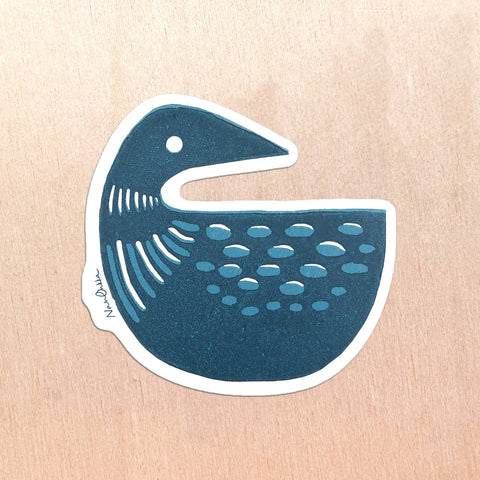 Loon Diecut Sticker by Nan Onkka