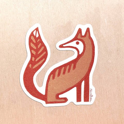 Fox Diecut Sticker by Nan Onkka