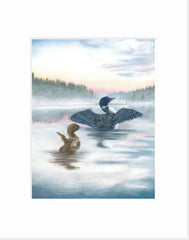 "Loon: Greet the Morning" Print by Rachael Koppendrayer Art
