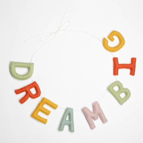 “ Dream Big” Felt Garland by The Winding Road