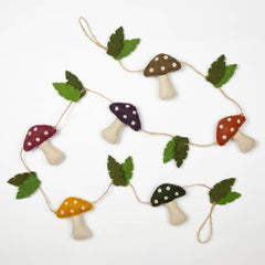 Mushroom Felt Garland by The Winding Road