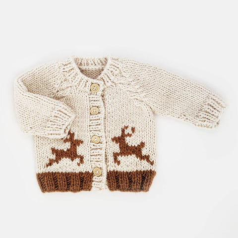 “Oh Deer” Baby & Toddler Cardigan Sweater by Huggalugs