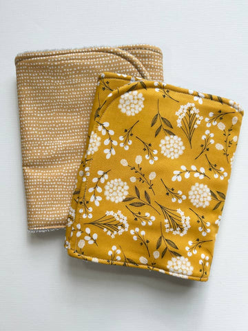 “Wildflowers on Yellow” Burp Rag Set by Port & Starbird