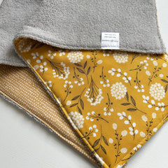 “Wildflowers on Yellow” Burp Rag Set by Port & Starbird