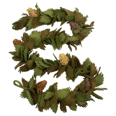 Pine Cone Felt Garland by The Winding Road