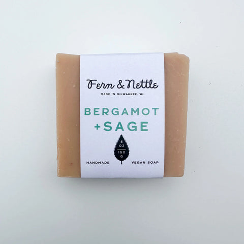 Bergamot + Sage Soap by Fern & Nettle