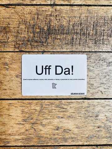 Uff Da! Sticker by Dälarnia Designs