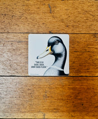 "Duck, Duck, Gray Duck Flock" Sticker by Dälarnia Designs