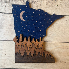 Wood Minnesota Magnet
