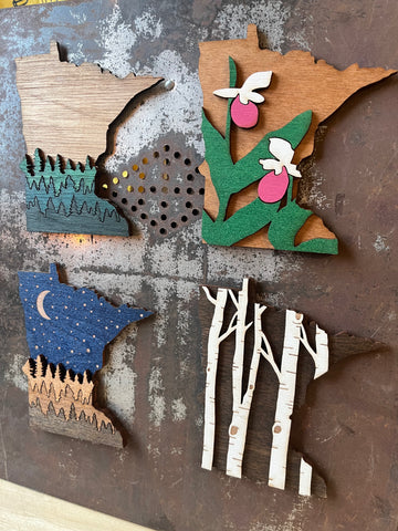 Wood Minnesota Magnet