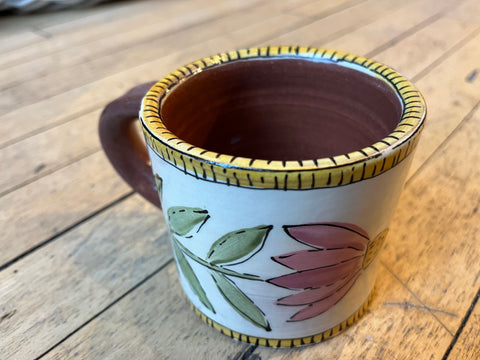 "Pink Floral Mug" by Terraform Clay Studio
