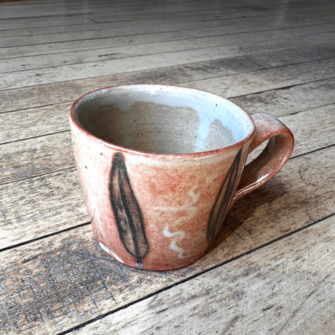 "Leaf" Ceramic Tiny Mug by Burdock Ceramics