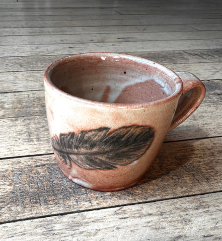 "Feather" Ceramic Tiny Mug by Burdock Ceramics