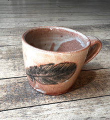 "Feather" Ceramic Tiny Mug by Burdock Ceramics