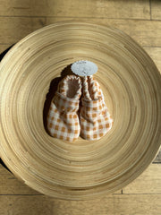 "Pink Gingham" Baby Shoes by Tiny Treasure Designs