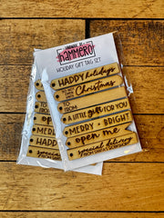 Wooden Reusable "Holiday Gift Tag Set" by Handmade By Hammero