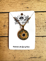 "Sunflower" Sculpted Clay Necklaces by Shine Bright by Nicole