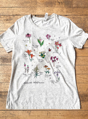 "Wildflower" Heathered Adult T-Shirt by North & Shore