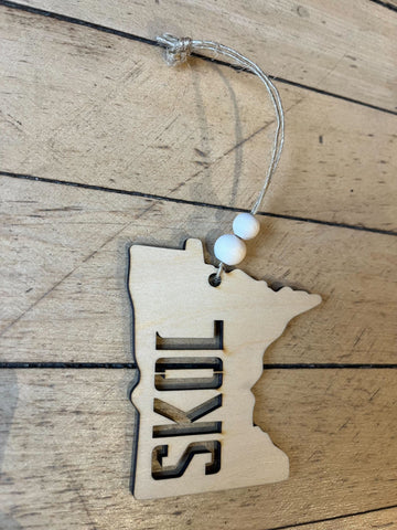 ”Skol” Minnesota Ornament - Handmade by Hammero