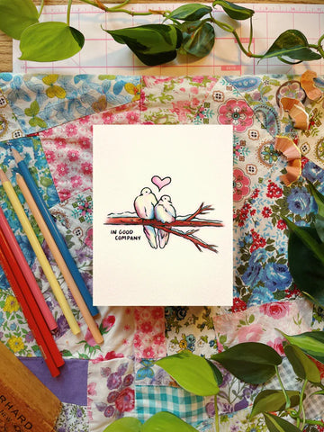 "In Good Company"  Dove Card by Everyday Antonia Mae