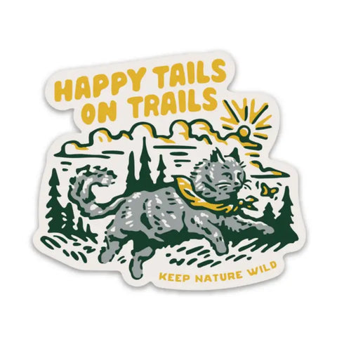 "Happy Tails on Trails" Sticker by Keep Nature Wild