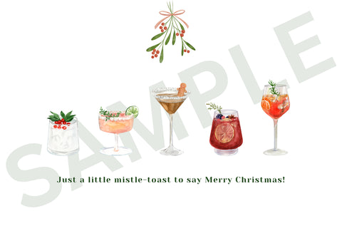 "Mistle-toast" Christmas Card by Jordan Larson