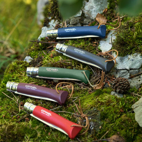 "No. 08 Colorama Stainless Folding Knife with Lanyard" by Opinel