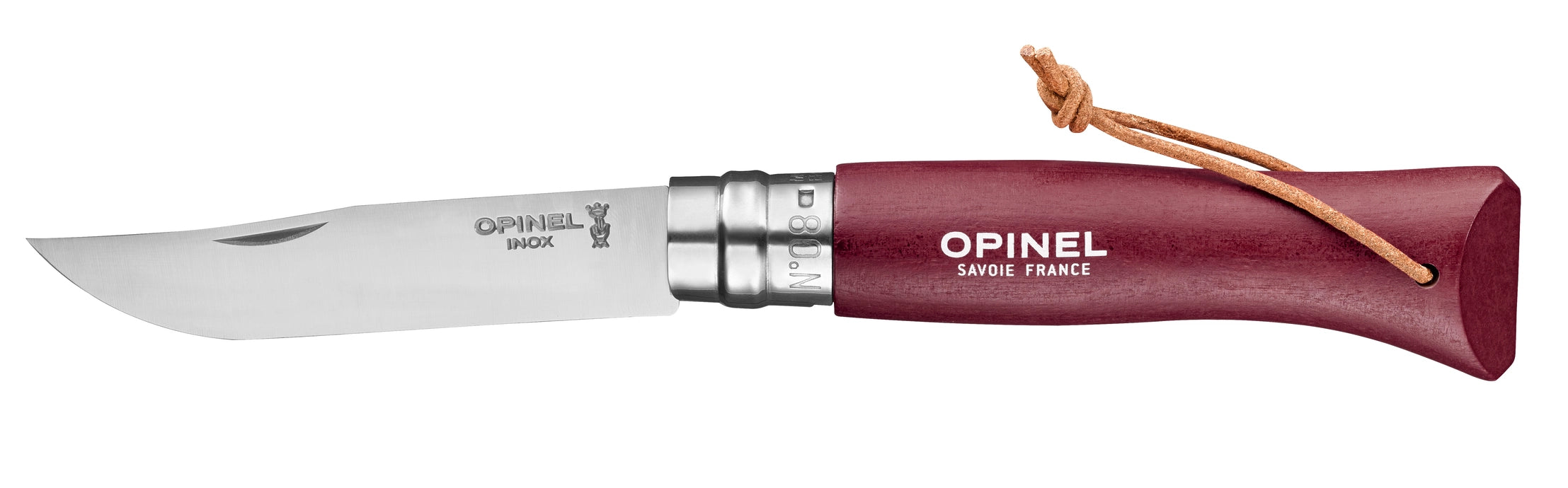 "No. 08 Colorama Stainless Folding Knife with Lanyard" by Opinel