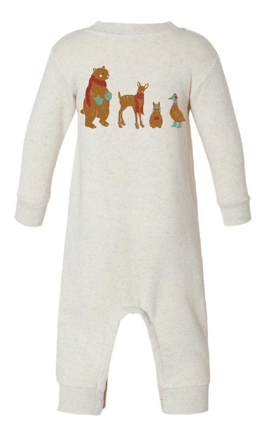 Winter Animals - Infant Long Sleeve Sweatsuit Onesie