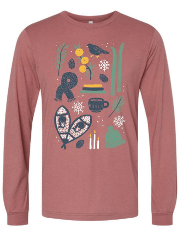 Winter Collage - Adult Long Sleeve T-Shirt