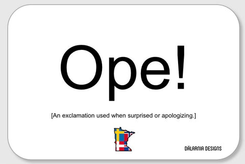"Ope!" Sticker - Dälarnia Designs