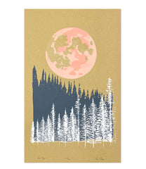 "Pink Moon" Print by Schaefer Design Co