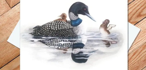 "Loon: Born of Water" Card by Rachael Koppendrayer Art