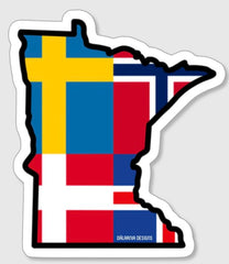 Scandinavia Minnesota Sticker - Dälarnia Designs