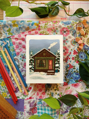 Winter Cabin - Card by Everyday Antonia Mae
