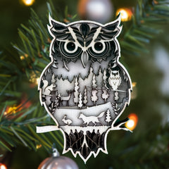 Owl Ornament by Laser Lakes