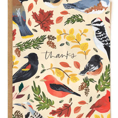 "Thanks" Bird Greeting Card by 1Canoe2