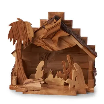 "Wooden Music Box Nativity Scene" by Earthwood
