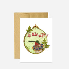 “ Hummingbird of Bleeding Hearts” Card - Polanshek of the Hills