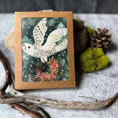"Festive Owl" Boxed Card Set by Canyon & Cove