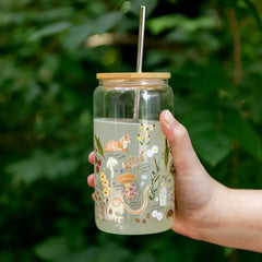 Flora & Fauna Glass Can Cup by 1 Canoe2