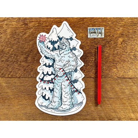 Yeti Christmas Postcard