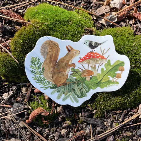 Foraging Squirrel Sticker by Canyon and Cove