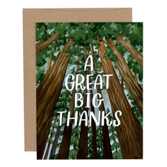Big Redwood Thank You Greeting Card by 1Canoe2