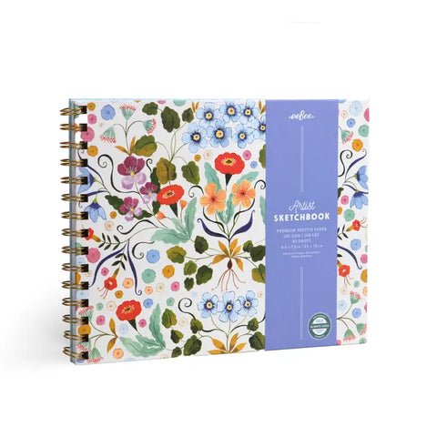 "Floral Hardcover Sketchbook" by Eeboo
