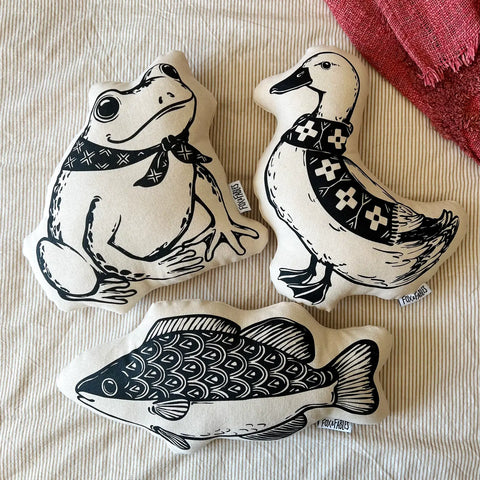 "Pond Life" Throw Pillows by Fox & Fables