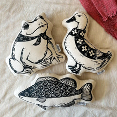 "Pond Life" Throw Pillows by Fox & Fables